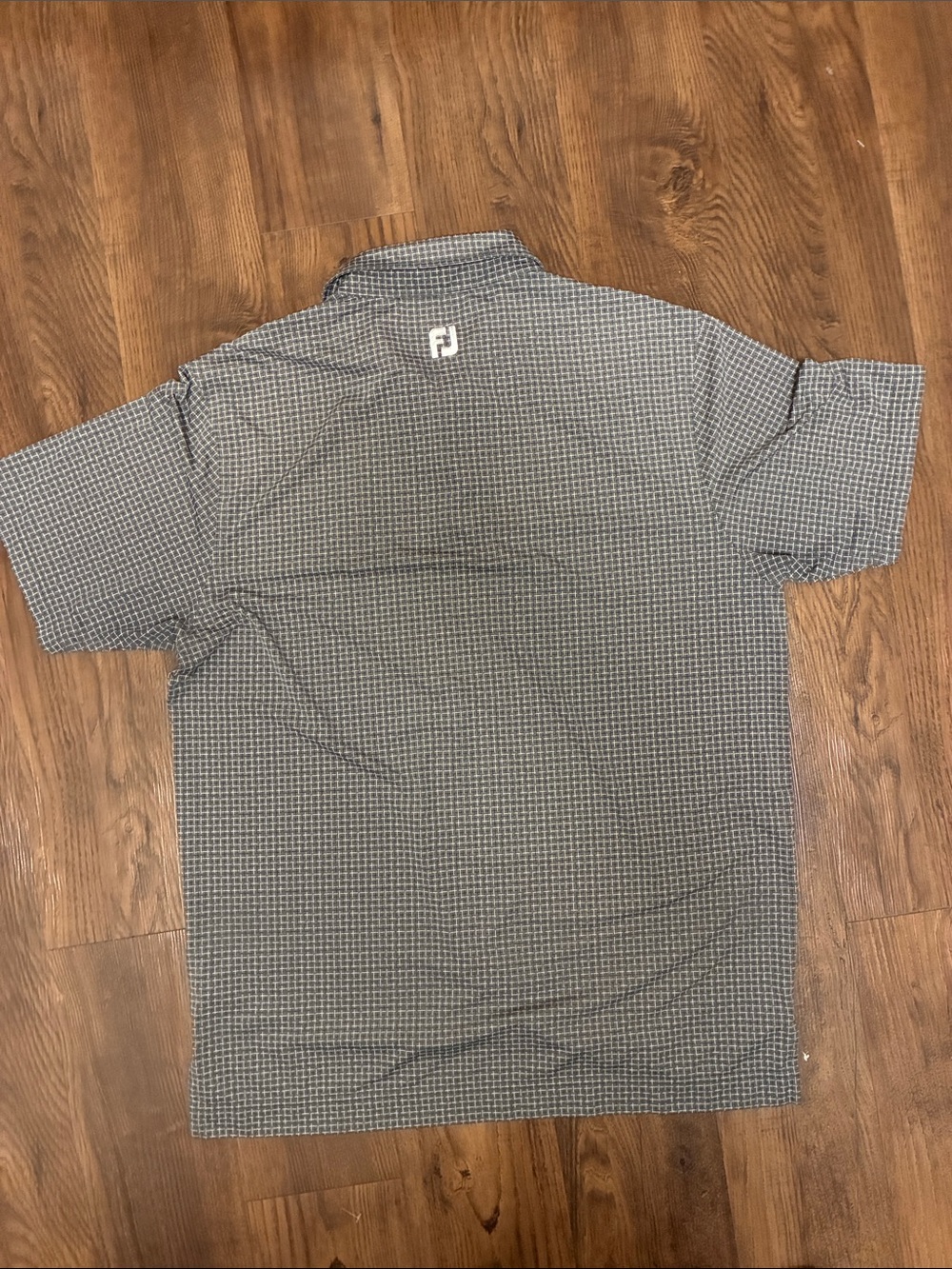 FootJoy Men's Gray Patterned Polo golf Shirt grasslands Tennessee - Picture 5 of 5